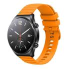 For Xiaomi Watch S1 Wavy Dotted Stitched 22mm Silicone Watch Band(Amber Yellow) - 1