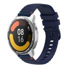 For Xiaomi Watch Color 2 Wavy Dotted Stitched 22mm Silicone Watch Band(Navy Blue) - 1