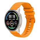 For Xiaomi Watch Sport Wavy Dotted Stitched 22mm Silicone Watch Band(Amber Yellow) - 1