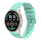 For Xiaomi Watch Sport Wavy Dotted Stitched 22mm Silicone Watch Band(Teal Green) - 1