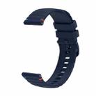 For Huawei Watch GT 4 41mm Wavy Dotted Stitched 18mm Silicone Watch Band(Navy Blue) - 2