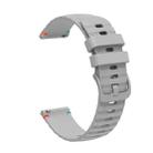For Huawei Watch GT 4 41mm Wavy Dotted Stitched 18mm Silicone Watch Band(Gray) - 3