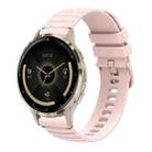 For Garmin Venu 3S Wavy Dotted Stitched 18mm Silicone Watch Band(Rose Pink) - 1