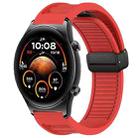 For Honor Watch GS 4 Window Blind Magnetic Buckle 22mm Silicone Watch Band(Red) - 1