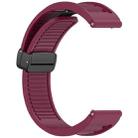 For Honor Watch GS 4 Window Blind Magnetic Buckle 22mm Silicone Watch Band(Wine Red) - 3