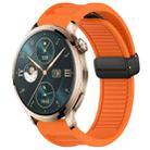 For Honor Watch 4 Pro Window Blind Magnetic Buckle 22mm Silicone Watch Band(Orange) - 1