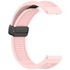 For Honor Watch 4 Pro Window Blind Magnetic Buckle 22mm Silicone Watch Band(Pink) - 3