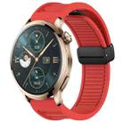 For Honor Watch 4 Pro Window Blind Magnetic Buckle 22mm Silicone Watch Band(Red) - 1