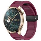 For Honor Watch 4 Pro Window Blind Magnetic Buckle 22mm Silicone Watch Band(Wine Red) - 1