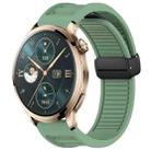 For Honor Watch 4 Pro Window Blind Magnetic Buckle 22mm Silicone Watch Band(Pine Green) - 1