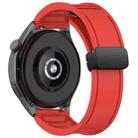For Honor Watch GS 3i Window Blind Magnetic Buckle 22mm Silicone Watch Band(Red) - 2