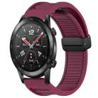 For Honor Watch GS 3i Window Blind Magnetic Buckle 22mm Silicone Watch Band(Wine Red) - 1