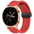 For Honor Watch GS 3 Window Blind Magnetic Buckle 22mm Silicone Watch Band(Red) - 1