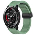 For Honor Watch GS Pro Window Blind Magnetic Buckle 22mm Silicone Watch Band(Pine Green) - 1