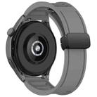 For Honor Magic Watch 2 46mm Window Blind Magnetic Buckle 22mm Silicone Watch Band(Dark Grey) - 2