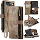 For Google Pixel 9 / 9 Pro CaseMe C30 Card Slots Zipper Wallet Leather Phone Case(Brown) - 1