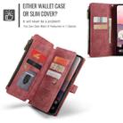 For Google Pixel 9 / 9 Pro CaseMe C30 Card Slots Zipper Wallet Leather Phone Case(Wine) - 3