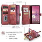 For Google Pixel 9 Pro XL CaseMe C30 Card Slots Zipper Wallet Leather Phone Case(Wine) - 2