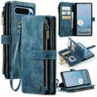 For Google Pixel 9 Pro XL CaseMe C30 Card Slots Zipper Wallet Leather Phone Case(Blue) - 1