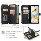 For Google Pixel 9a CaseMe C30 Card Slots Zipper Wallet Leather Phone Case(Black) - 2