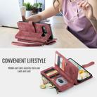 For Google Pixel 9a CaseMe C30 Card Slots Zipper Wallet Leather Phone Case(Wine Red) - 3