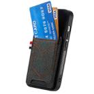 For iPhone 16 Plus Denim Texture Leather Skin Phone Case with Card Slot(Black) - 3