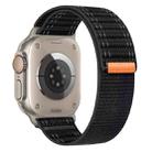 For Apple Watch Ultra 2 49mm Sea Wave Nylon Hook and Loop Fastener Watch Band(Black) - 1