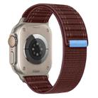 For Apple Watch Ultra 2 49mm Sea Wave Nylon Hook and Loop Fastener Watch Band(Wine Red) - 1