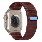 For Apple Watch Series 6 44mm Sea Wave Nylon Hook and Loop Fastener Watch Band(Wine Red) - 1