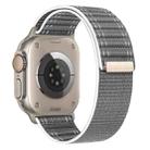 For Apple Watch Series 4 44mm Sea Wave Nylon Hook and Loop Fastener Watch Band(Gray) - 1