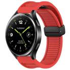 For Xiaomi Watch 2 Window Blind Magnetic Buckle 22mm Silicone Watch Band(Red) - 1