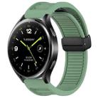 For Xiaomi Watch 2 Window Blind Magnetic Buckle 22mm Silicone Watch Band(Pine Green) - 1