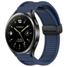 For Xiaomi Watch 2 Window Blind Magnetic Buckle 22mm Silicone Watch Band(Midnight Blue) - 1