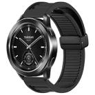 For Xiaomi Watch S3 Window Blind Magnetic Buckle 22mm Silicone Watch Band(Black) - 1