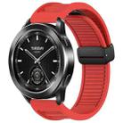 For Xiaomi Watch S3 Window Blind Magnetic Buckle 22mm Silicone Watch Band(Red) - 1