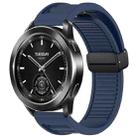 For Xiaomi Watch S3 Window Blind Magnetic Buckle 22mm Silicone Watch Band(Midnight Blue) - 1