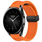 For Xiaomi Watch S2 Window Blind Magnetic Buckle 22mm Silicone Watch Band(Orange) - 1