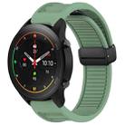 For Xiaomi Watch S1 Pro Window Blind Magnetic Buckle 22mm Silicone Watch Band(Pine Green) - 1