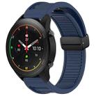 For Xiaomi Watch S1 Pro Window Blind Magnetic Buckle 22mm Silicone Watch Band(Midnight Blue) - 1