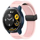 For Xiaomi Watch S1 Active Window Blind Magnetic Buckle 22mm Silicone Watch Band(Pink) - 1