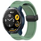 For Xiaomi Watch S1 Active Window Blind Magnetic Buckle 22mm Silicone Watch Band(Pine Green) - 1