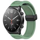 For Xiaomi Watch S1 Window Blind Magnetic Buckle 22mm Silicone Watch Band(Pine Green) - 1