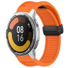 For Xiaomi Watch Color 2 Window Blind Magnetic Buckle 22mm Silicone Watch Band(Orange) - 1