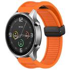 For Xiaomi Watch Color Window Blind Magnetic Buckle 22mm Silicone Watch Band(Orange) - 1