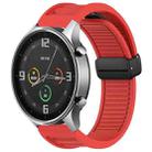 For Xiaomi Watch Color Window Blind Magnetic Buckle 22mm Silicone Watch Band(Red) - 1