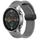 For Xiaomi Watch Color Window Blind Magnetic Buckle 22mm Silicone Watch Band(Dark Grey) - 1