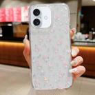 For iPhone 16 Plus Spring Garden Epoxy TPU Phone Case(F05 Pink and White Flowers) - 1