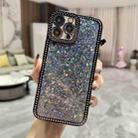 For iPhone 15 Pro Max Diamond Glitter Sequins TPU Phone Case(Black) - 1