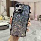 For iPhone 15 Diamond Glitter Sequins TPU Phone Case(Black) - 1