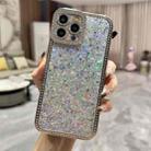 For iPhone 14 Pro Diamond Glitter Sequins TPU Phone Case(Silver) - 1